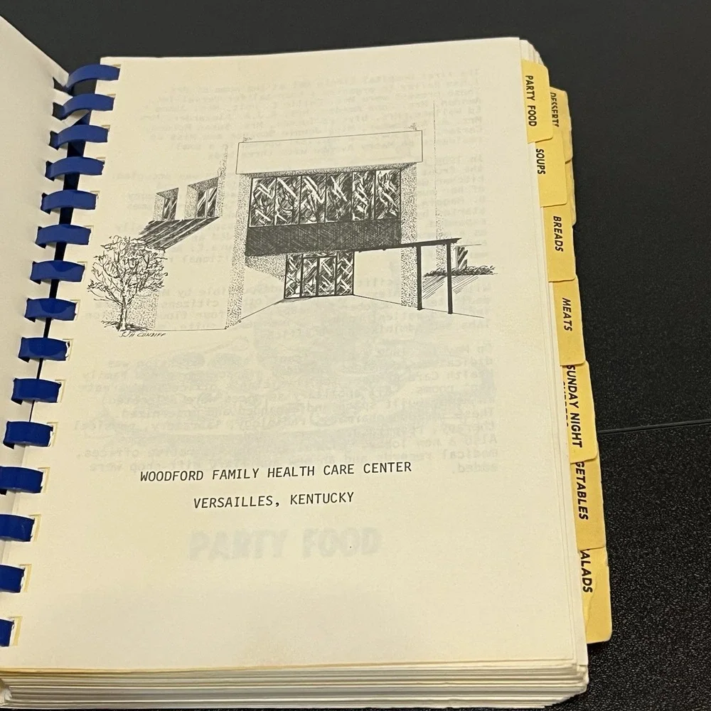 Women's Hospital Auxiliary Cookbook Recipe Book Woodford Recipes Versailles KY
